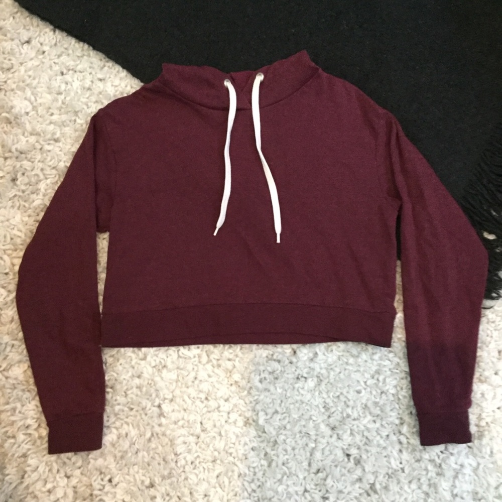 H&M Red Cropped Hoodie